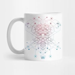 Rainbow Cube Abstract Mug